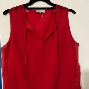 Red Sleeveless Top